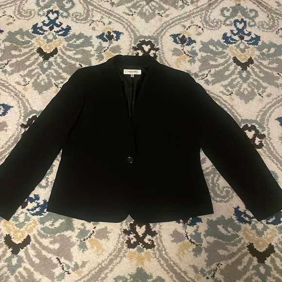 Petite Jones Studio Separates black one button collared blazer Size 16P - Picture 4 of 10